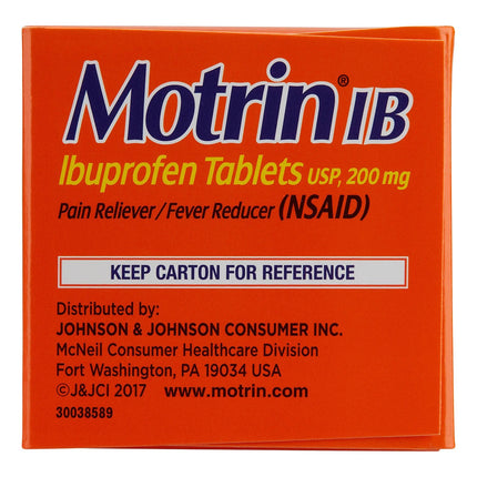 Motrin IB Pain Reliever Caplets, 200 mg. Ibuprofen, 300 ct.