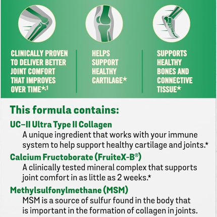 Move Free Ultra Pro Quadruple Action Joint Support - Type 2 Collagen MSM - 120 Tablets