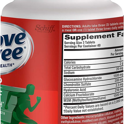 Move Free Advanced Glucosamine Chondroitin MSM Joint Support Supplement - 120 Tablets