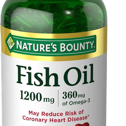 Nature's Bounty Fish Oil Omega 3 - 1200mg - 200 Softgels