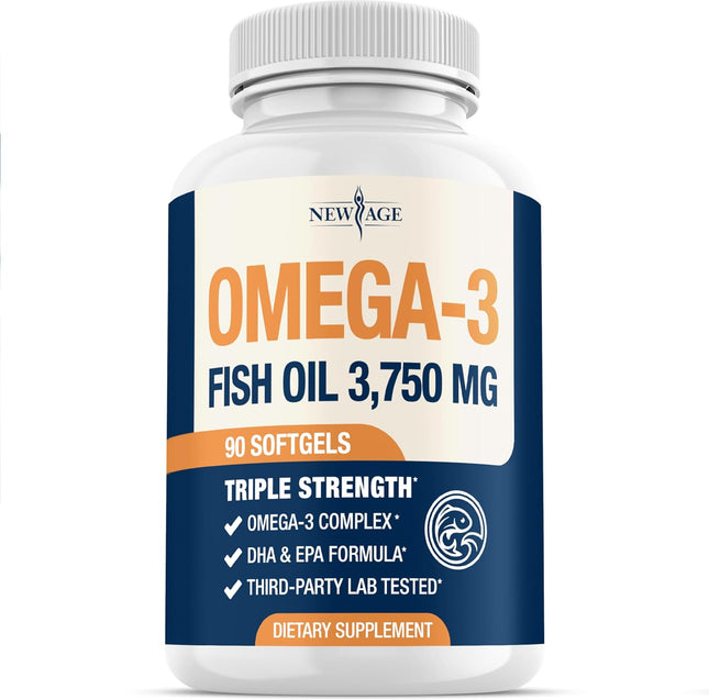 Triple Strength Omega 3 Fish Oil 3600mg - EPA & DHA - 120 Count