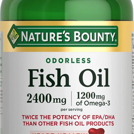Nature's Bounty Odorless Fish Oil 1200mg - EPA & DHA - 90 Softgels