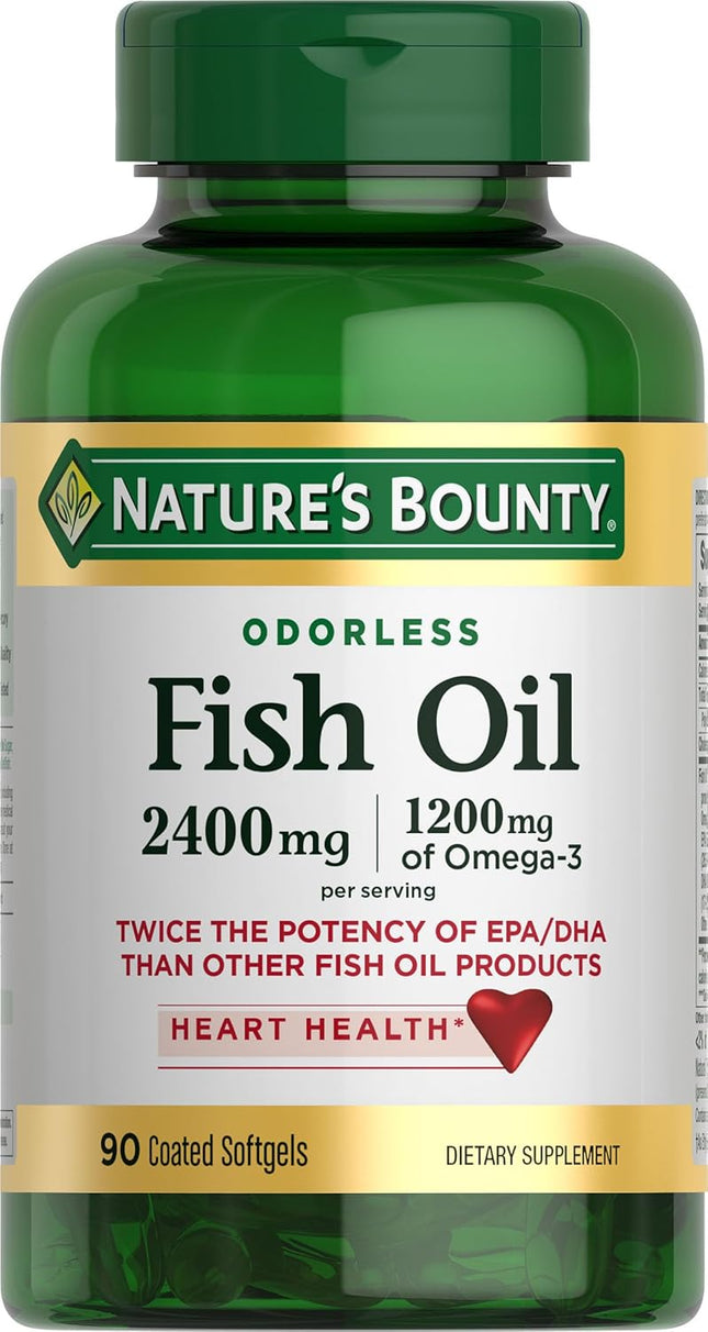 Nature's Bounty Odorless Fish Oil 1200mg - EPA & DHA - 90 Softgels