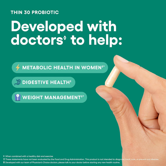 Physician's CHOICE Probiotics for Weight Management & Bloating - 30 Count