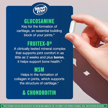 Move Free Advanced Glucosamine Chondroitin MSM Joint Support Supplement - 120 Tablets