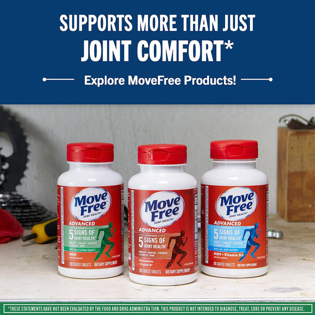 Move Free Advanced Glucosamine Chondroitin MSM Joint Support Supplement - 120 Tablets