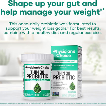 Physician's CHOICE Probiotics for Weight Management & Bloating - 30 Count