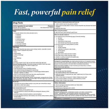 Advil Pain Reliever and Fever Reducer Ibuprofen Tablets, 360 ct.